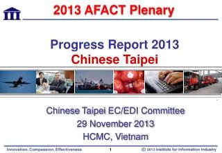 Progress Report 2013 Chinese Taipei