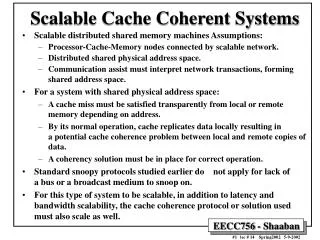 Scalable Cache Coherent Systems