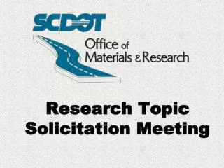 Research Topic Solicitation Meeting