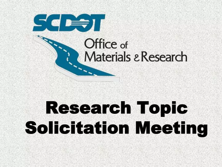 research topic solicitation meeting