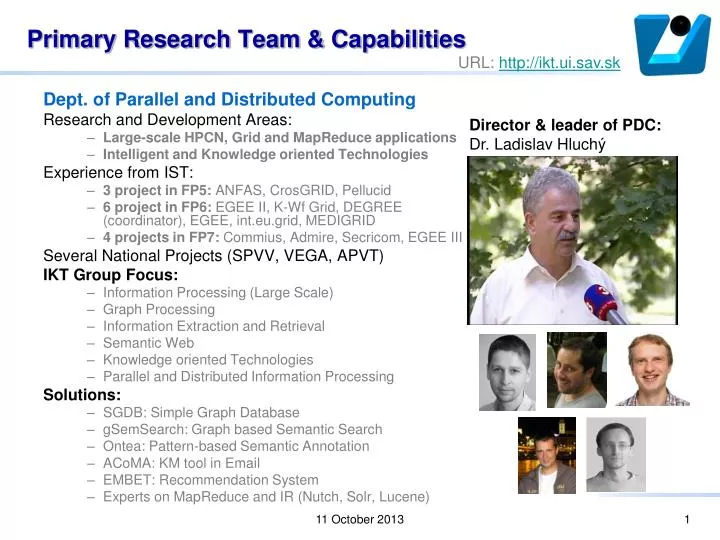 primary research team capabilities