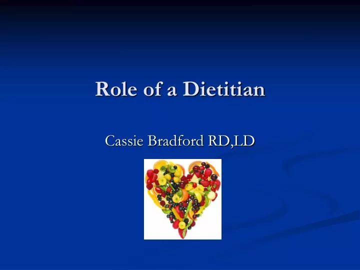 role of a dietitian