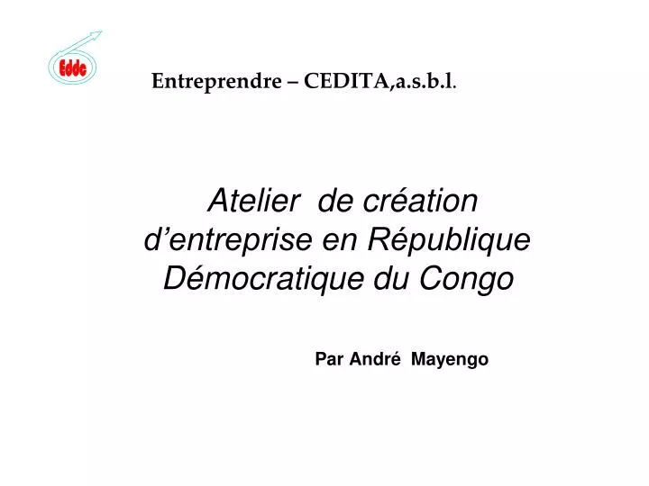 entreprendre cedita a s b l