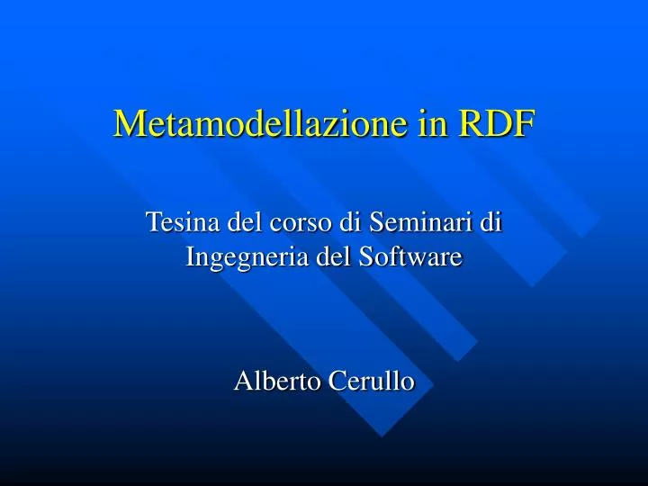 metamodellazione in rdf