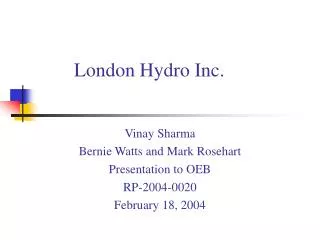 London Hydro Inc.