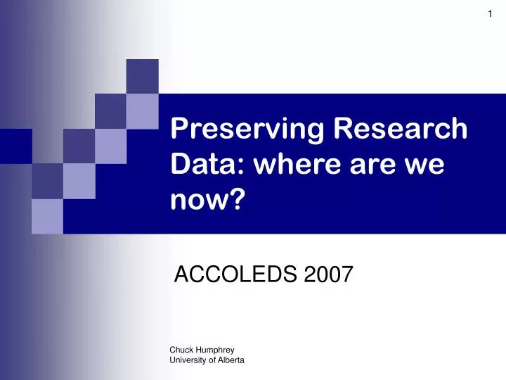 preserving research data where are we now