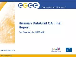 Russian DataGrid CA Final Report