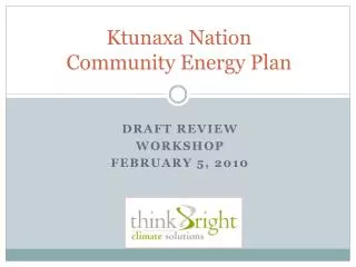 Ktunaxa Nation Community Energy Plan