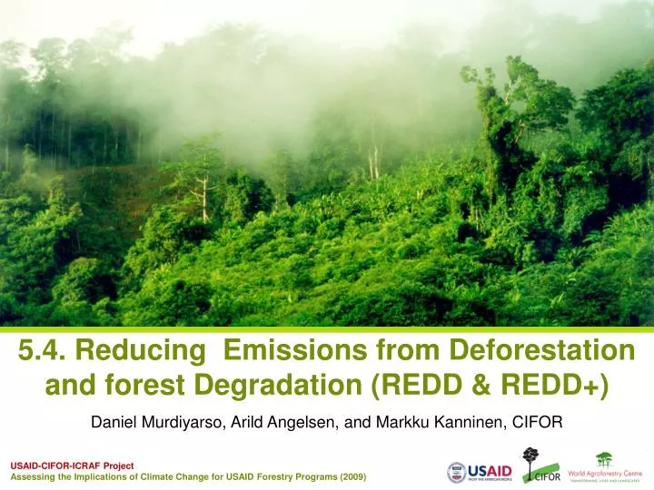 5 4 reducing emissions from deforestation and forest degradation redd redd