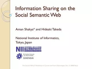 Information Sharing on the Social Semantic Web