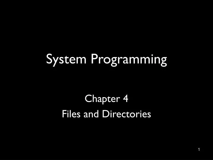 system programming