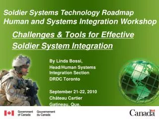 Challenges &amp; Tools for Effective Soldier System Integration