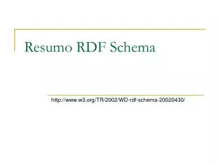 resumo rdf schema