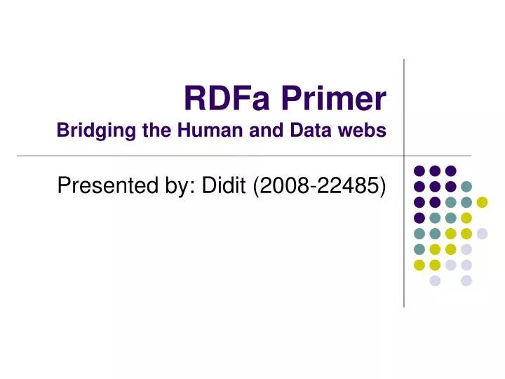rdfa primer bridging the human and data webs