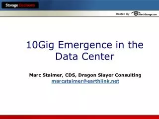 10Gig Emergence in the Data Center