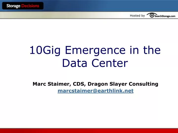 10gig emergence in the data center