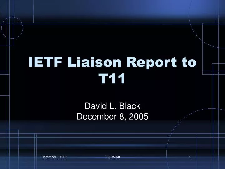 ietf liaison report to t11