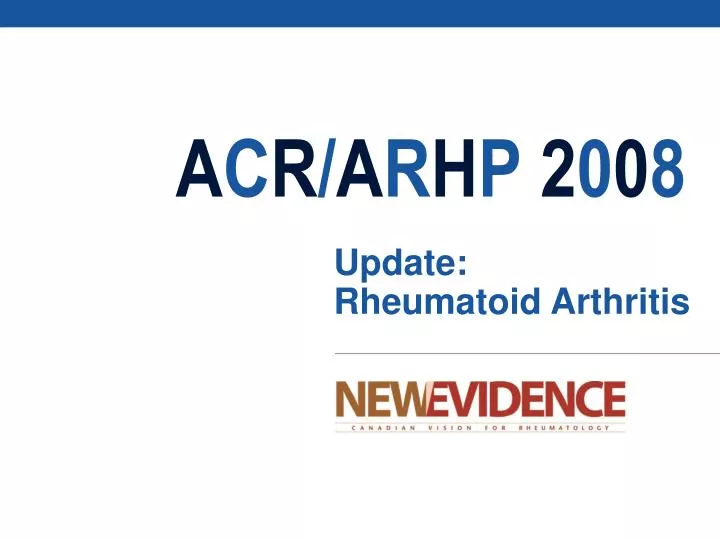 update rheumatoid arthritis