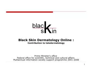 Black Skin Dermatology Online : Contribution to teledermatology