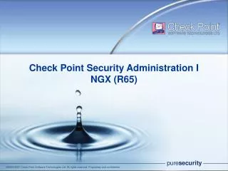 Check Point Security Administration I NGX (R65)