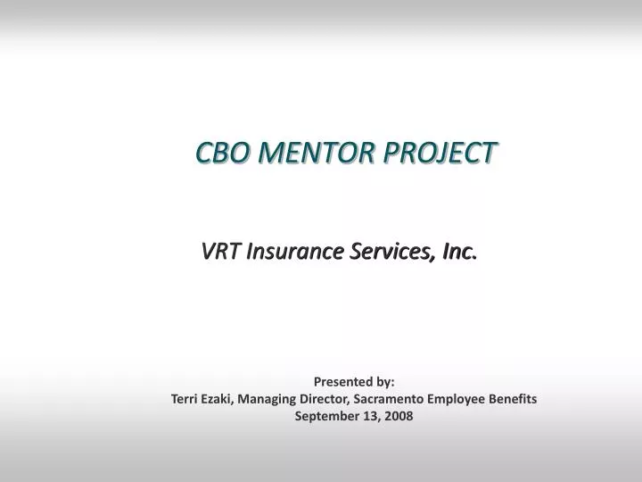 cbo mentor project
