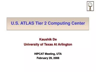 U.S. ATLAS Tier 2 Computing Center