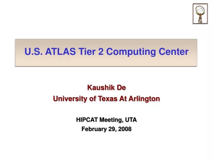 u s atlas tier 2 computing center