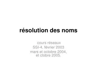 r solution des noms