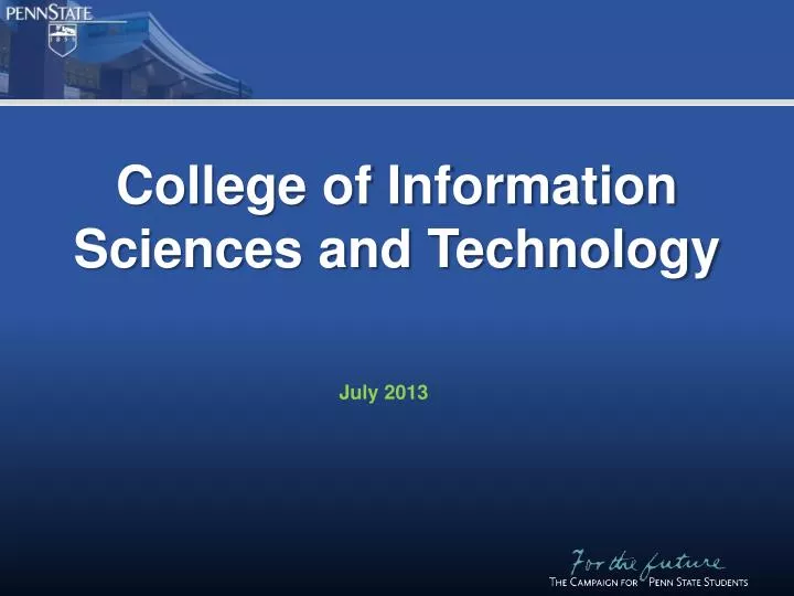 college of information sciences and technology
