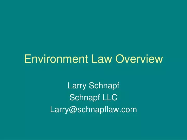 environment law overview