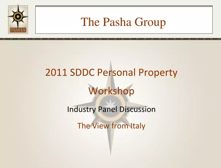 2011 sddc personal property workshop industry panel discussion the view from italy