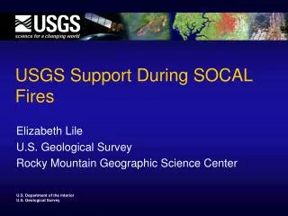 USGS Support During SOCAL Fires