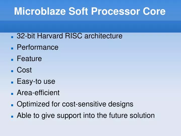 microblaze soft processor core