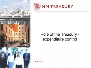 Role of the Treasury - expenditure control