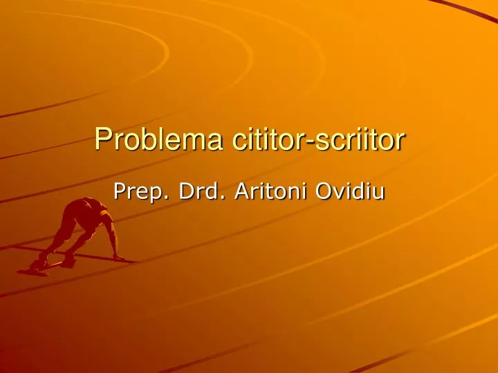 problema cititor scriitor