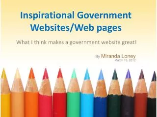 Inspirational Government Websites/Web pages