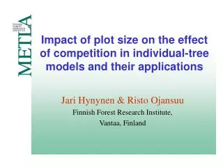 Impact of plot size on the effect of competition in individual-tree models and their applications