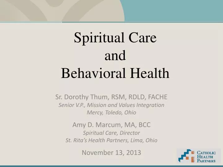 spiritual care and behavioral health