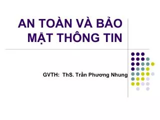 an to n v b o m t th ng tin
