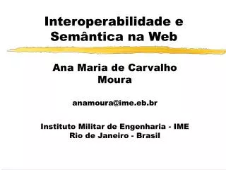 interoperabilidade e sem ntica na web
