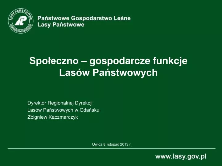 spo eczno gospodarcze funkcje las w pa stwowych