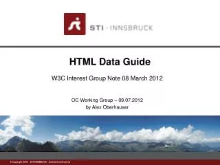 HTML Data Guide