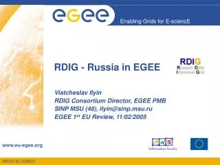 RDIG - Russia in EGEE