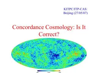 Concordance Cosmology: Is It Correct?