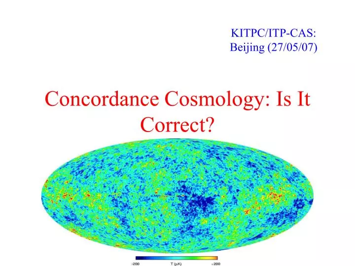 concordance cosmology is it correct