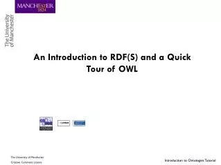 An Introduction to RDF(S) and a Quick Tour of OWL