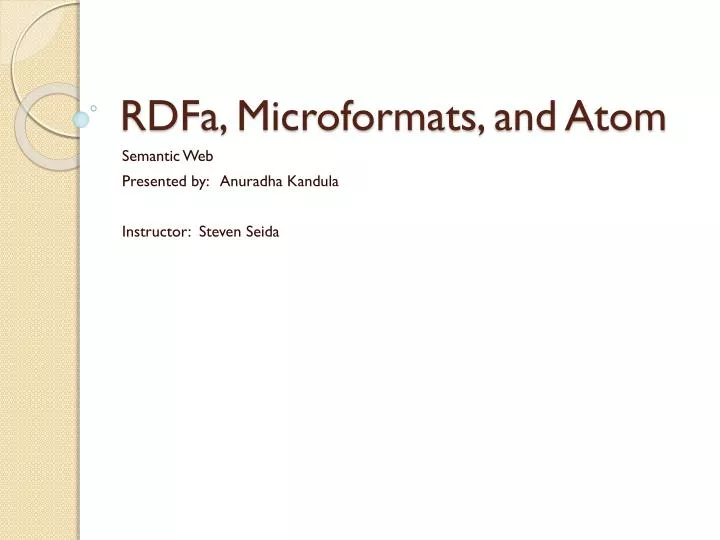 rdfa microformats and atom