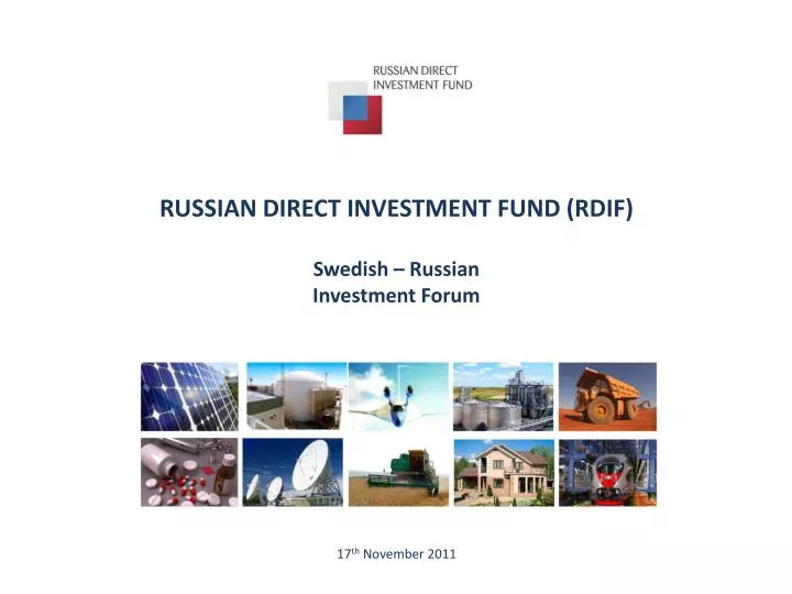 russian direct investment fund rdif swedish russian investment forum