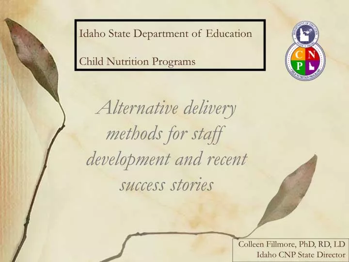 idaho state department of education child nutrition programs