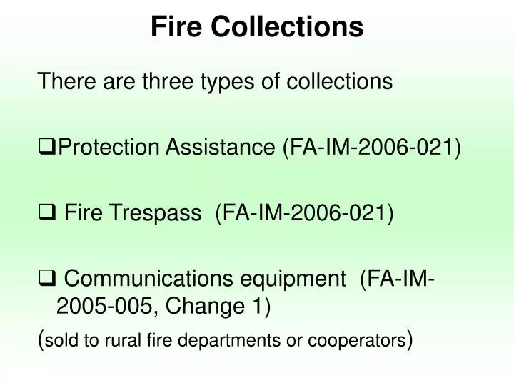 fire collections